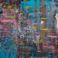 tim motzer, untitled3, acrylic and graphite on canvas, 121.9cm x 121.9cm